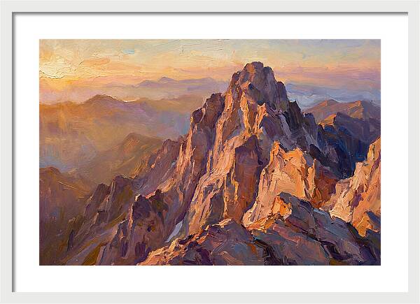 Majestic Mountain Peak At Sunset