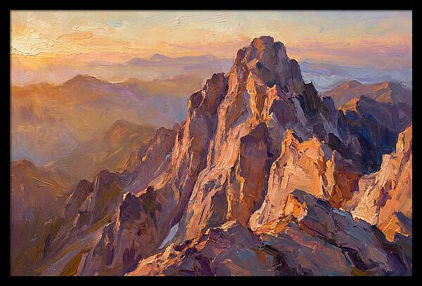Majestic Mountain Peak At Sunset