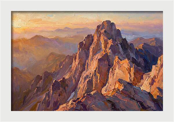 Majestic Mountain Peak At Sunset
