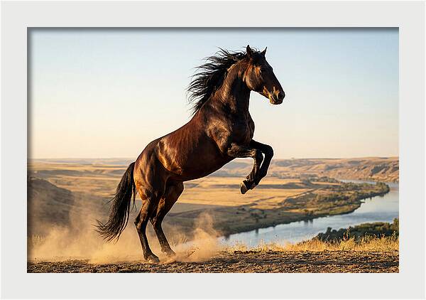 Majestic Mustang Stallion In Motion