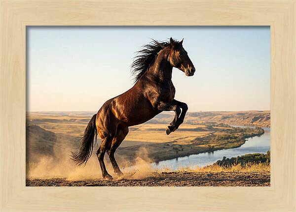 Majestic Mustang Stallion In Motion