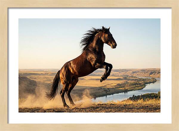 Majestic Mustang Stallion In Motion