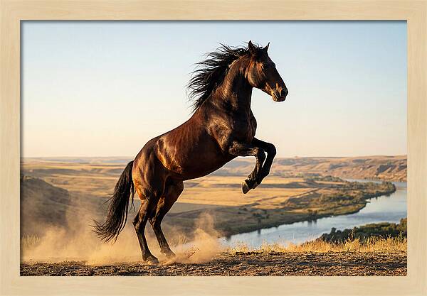 Majestic Mustang Stallion In Motion