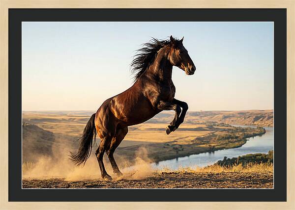 Majestic Mustang Stallion In Motion