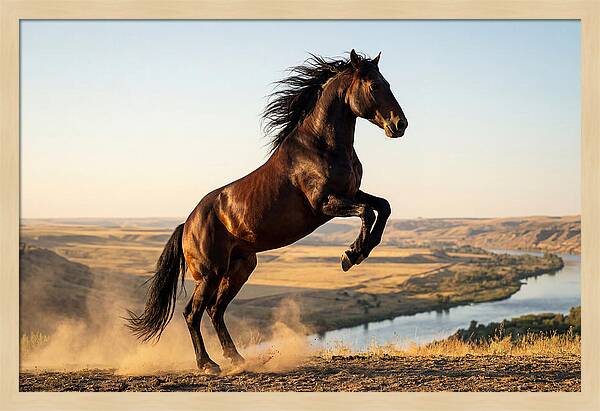Majestic Mustang Stallion In Motion