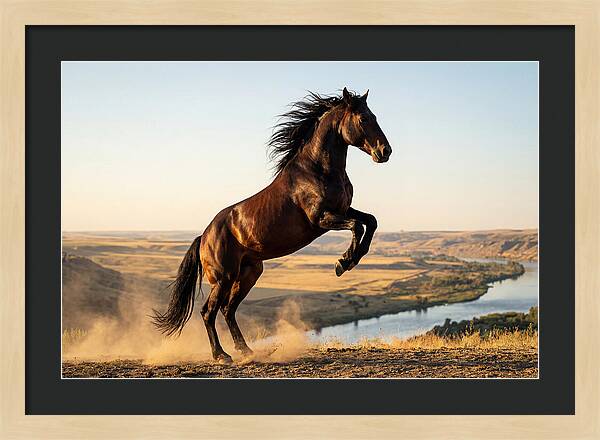 Majestic Mustang Stallion In Motion