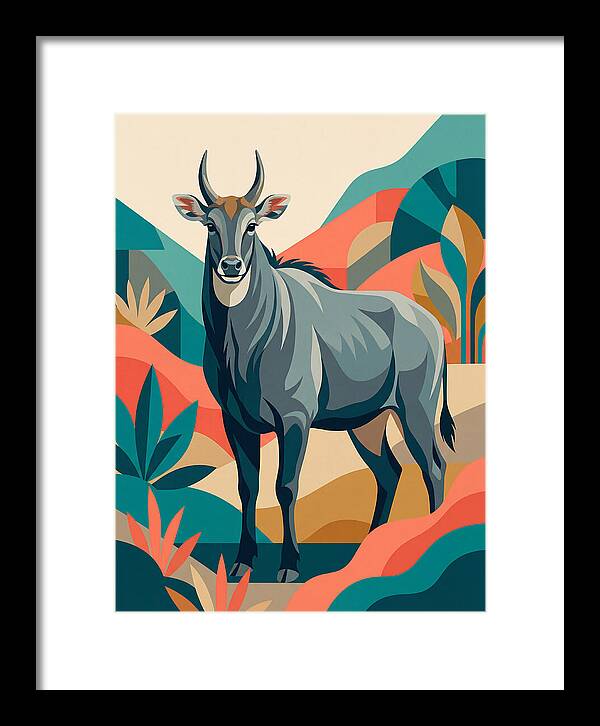 Majestic Nilgai In Serenity