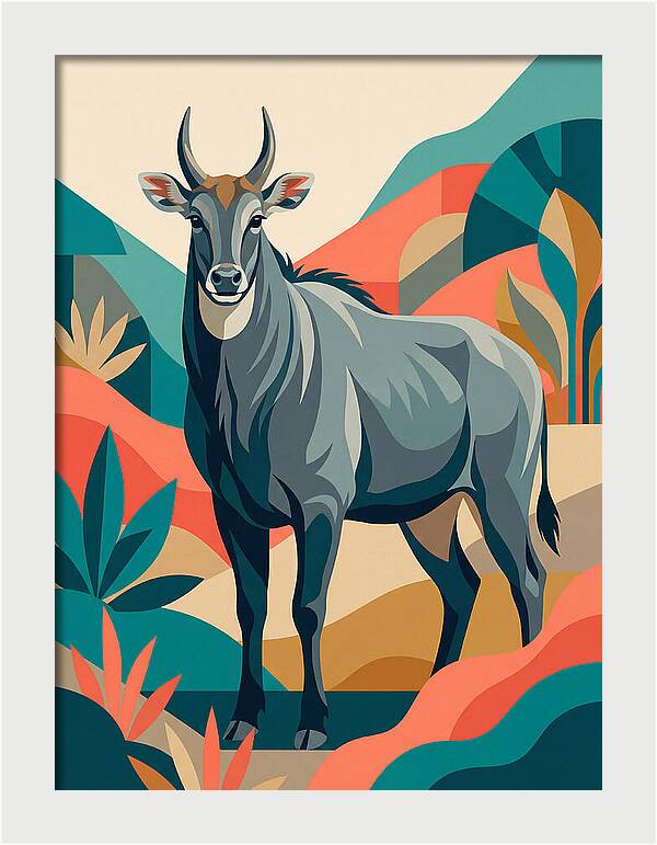 Majestic Nilgai In Serenity
