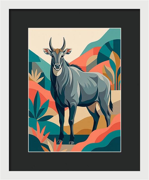 Majestic Nilgai In Serenity