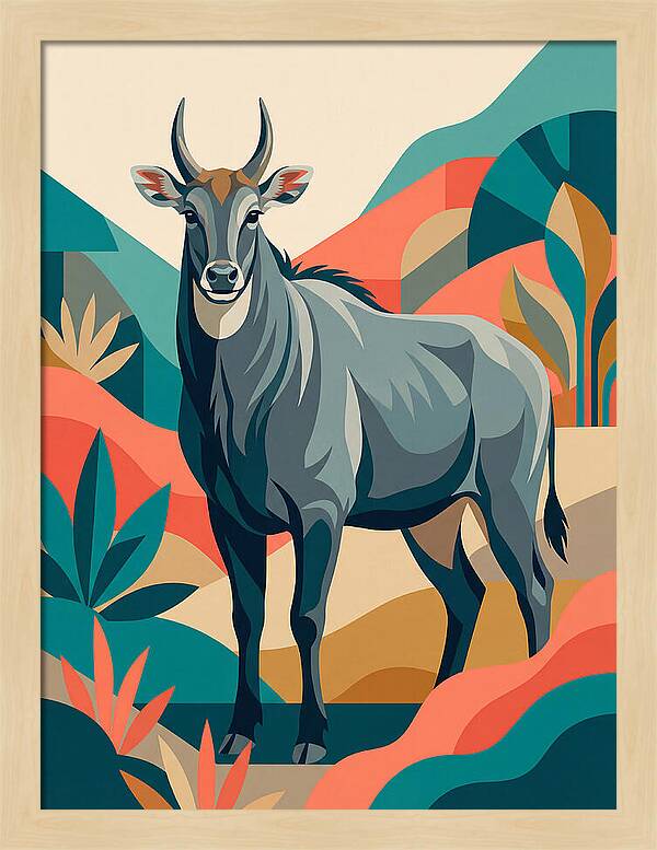 Majestic Nilgai In Serenity