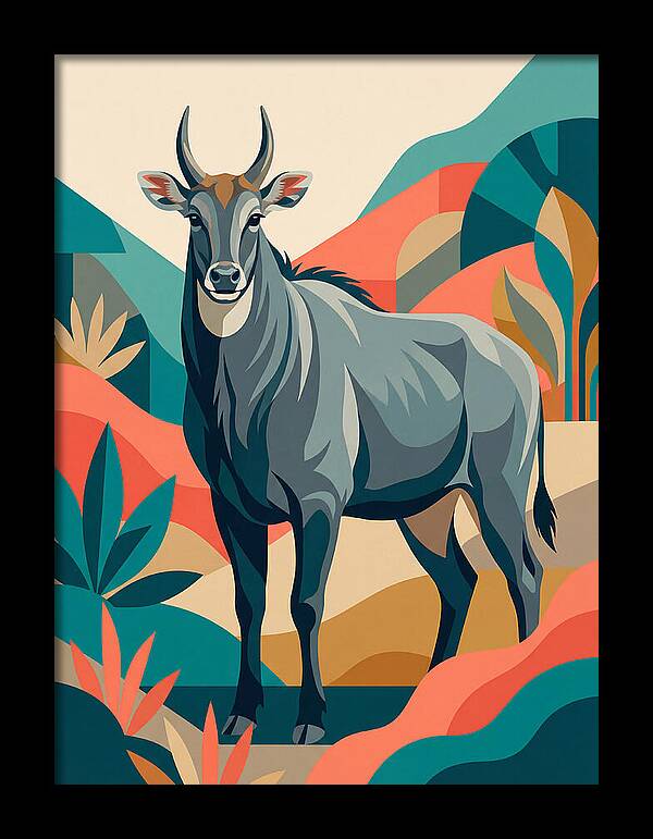 Majestic Nilgai In Serenity