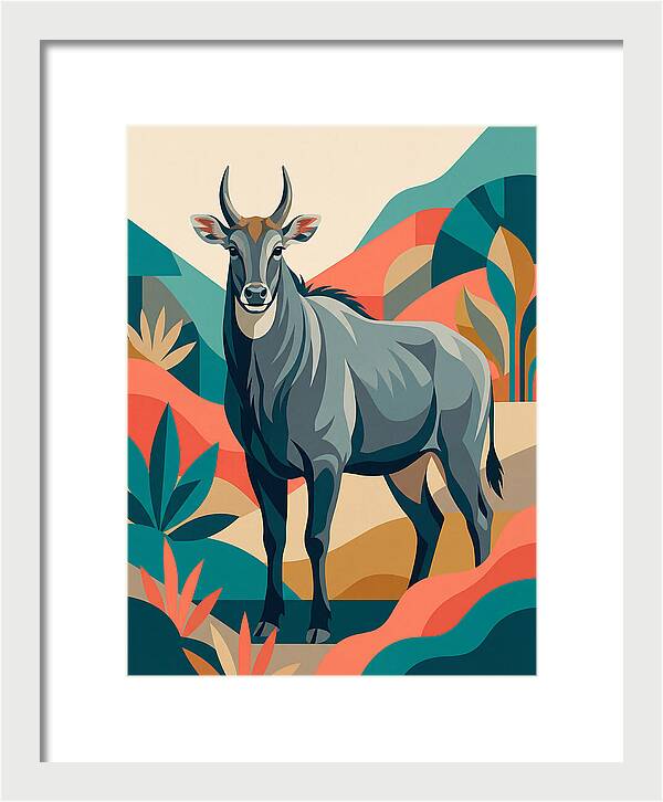 Majestic Nilgai In Serenity