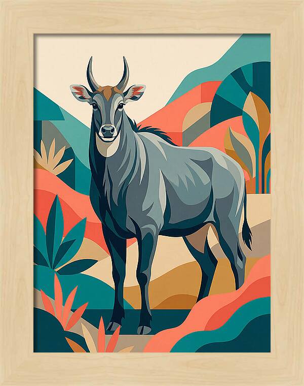Majestic Nilgai In Serenity