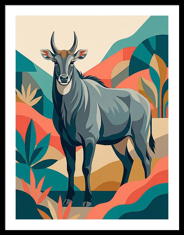 Majestic Nilgai In Serenity