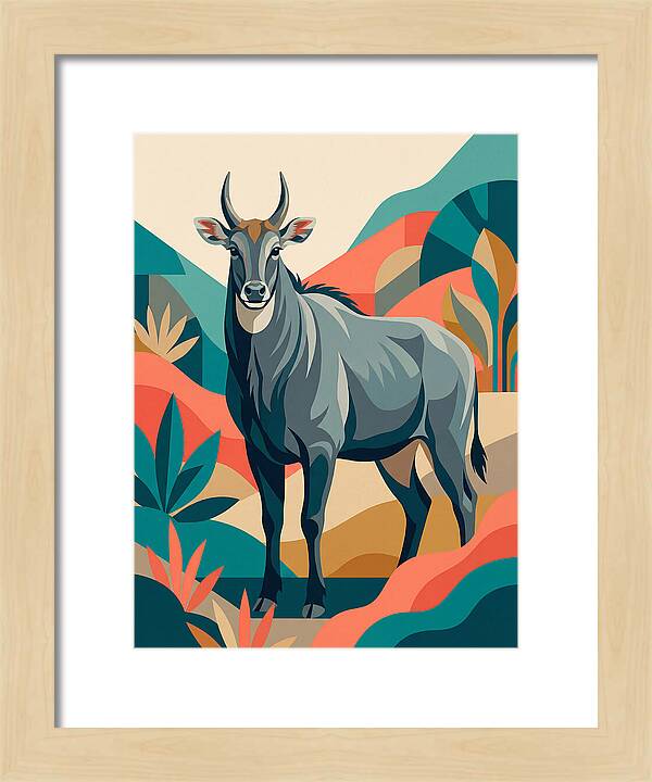 Majestic Nilgai In Serenity