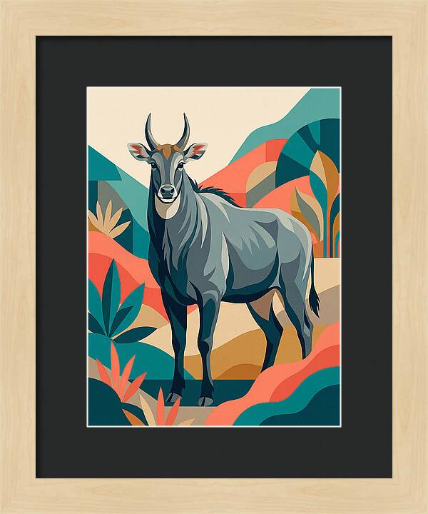 Majestic Nilgai In Serenity