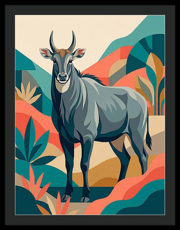Majestic Nilgai In Serenity