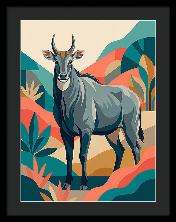 Majestic Nilgai In Serenity