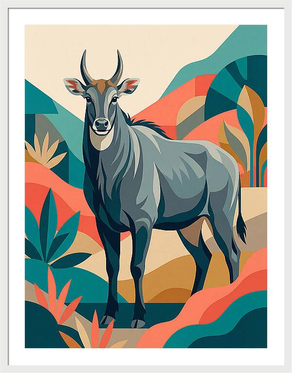 Majestic Nilgai In Serenity