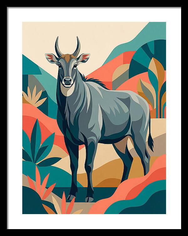 Majestic Nilgai In Serenity