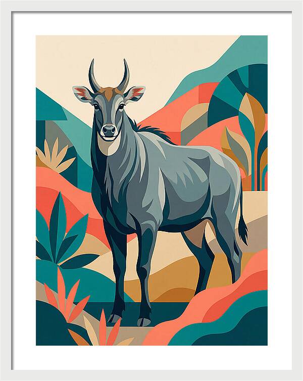 Majestic Nilgai In Serenity