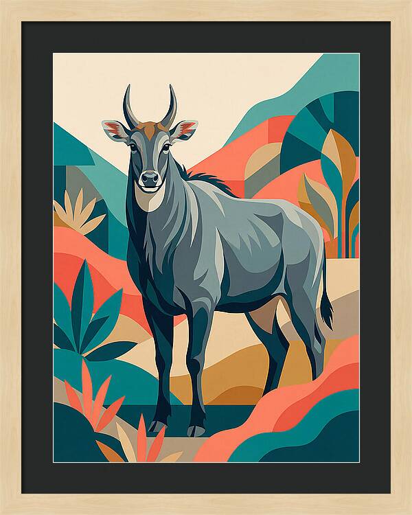 Majestic Nilgai In Serenity