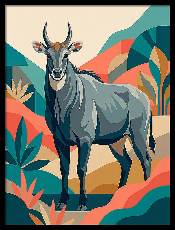 Majestic Nilgai In Serenity
