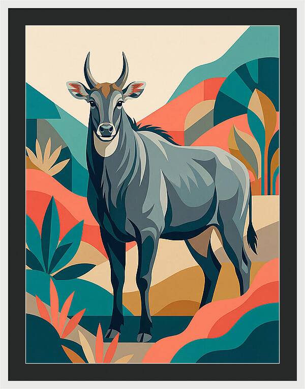 Majestic Nilgai In Serenity