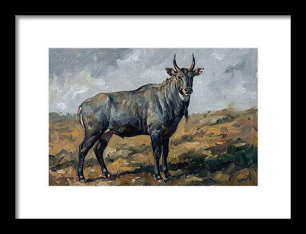 Majestic Nilgai In The Wild