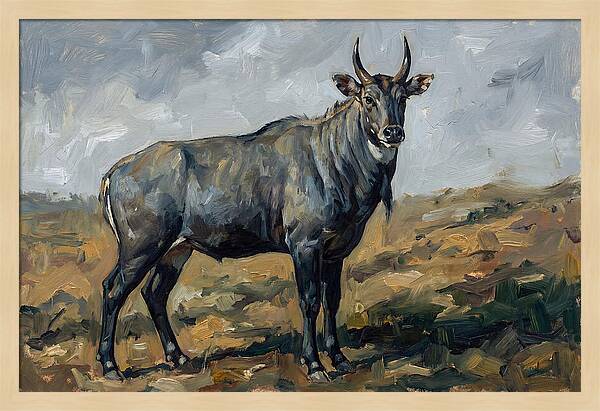 Majestic Nilgai In The Wild