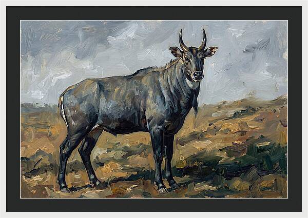 Majestic Nilgai In The Wild