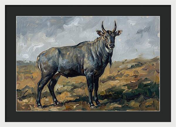 Majestic Nilgai In The Wild