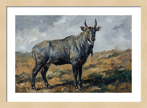 Majestic Nilgai In The Wild