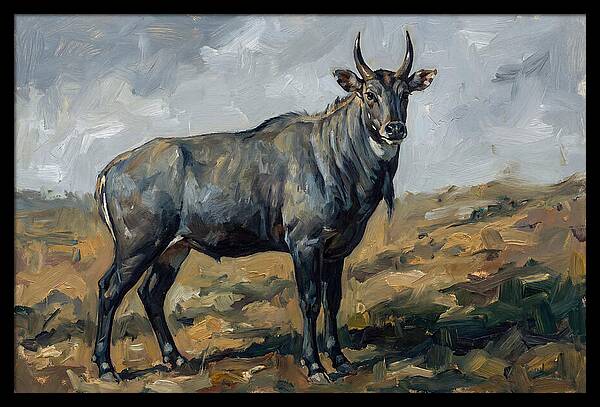 Majestic Nilgai In The Wild