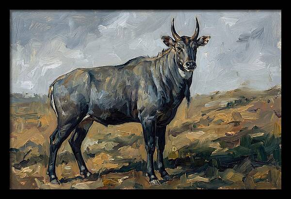 Majestic Nilgai In The Wild