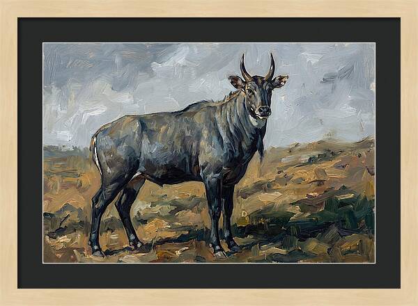 Majestic Nilgai In The Wild
