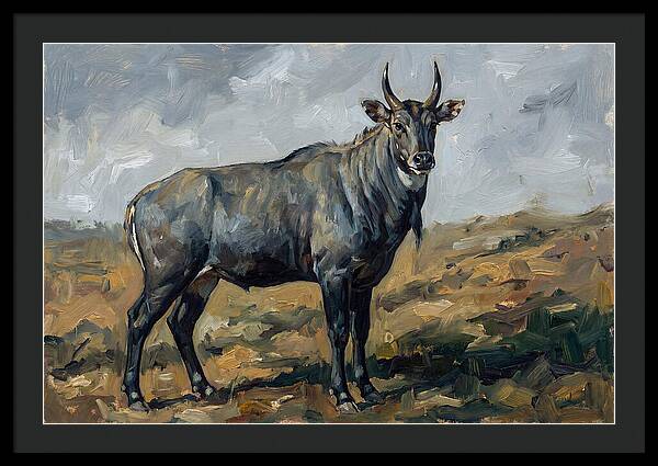 Majestic Nilgai In The Wild