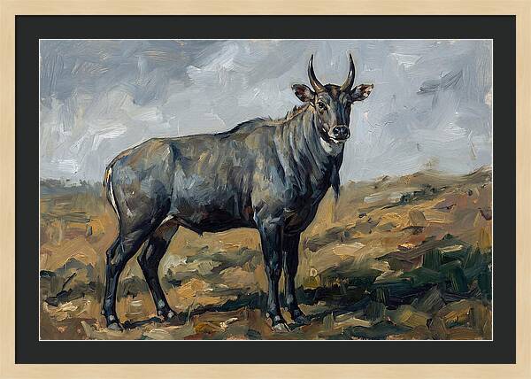 Majestic Nilgai In The Wild