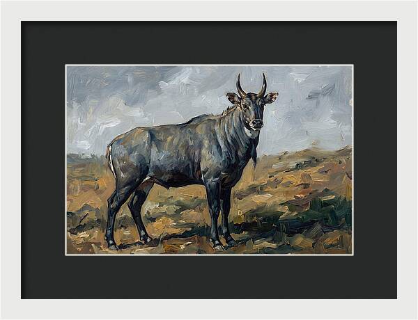 Majestic Nilgai In The Wild