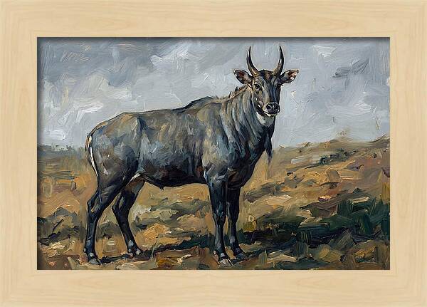 Majestic Nilgai In The Wild