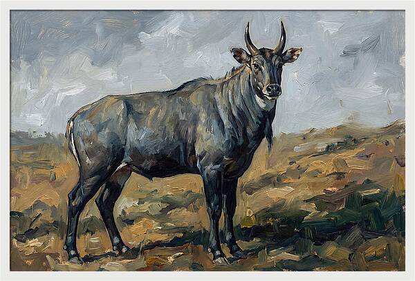 Majestic Nilgai In The Wild