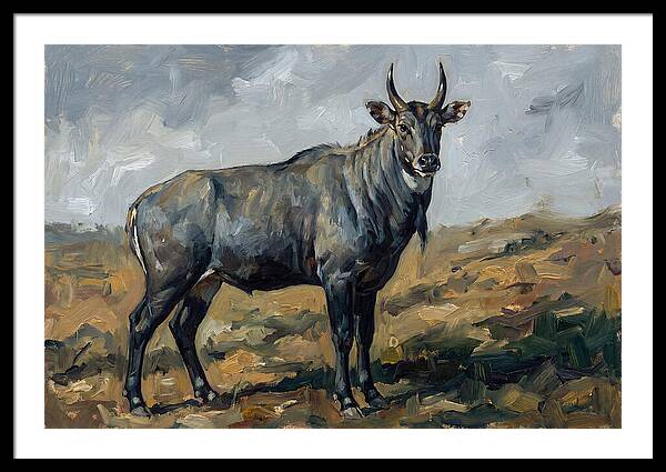 Majestic Nilgai In The Wild