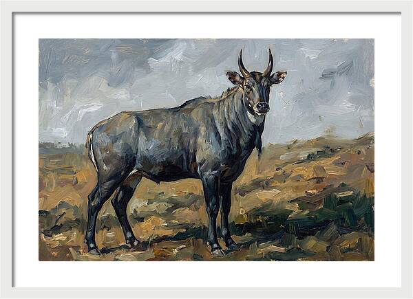 Majestic Nilgai In The Wild