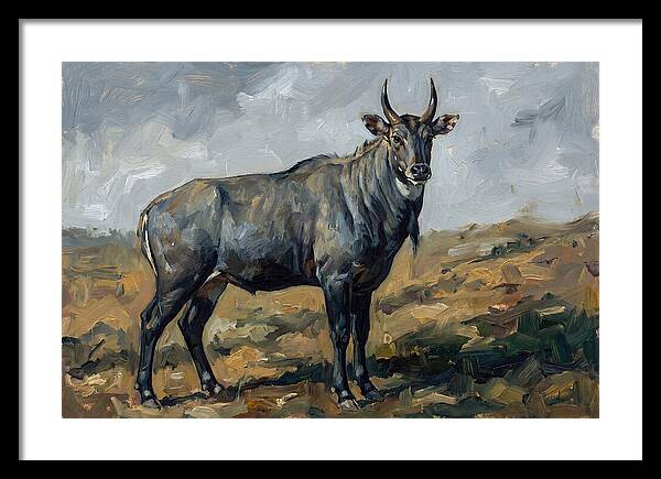 Majestic Nilgai In The Wild