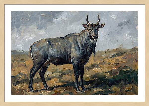 Majestic Nilgai In The Wild