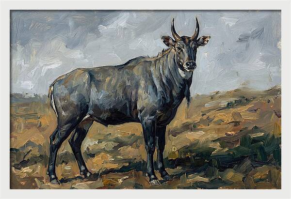 Majestic Nilgai In The Wild