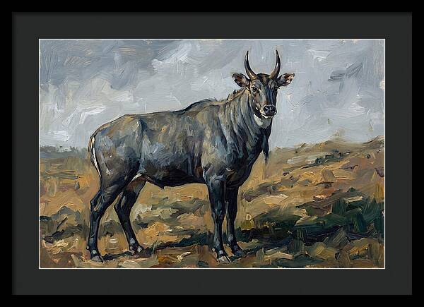 Majestic Nilgai In The Wild