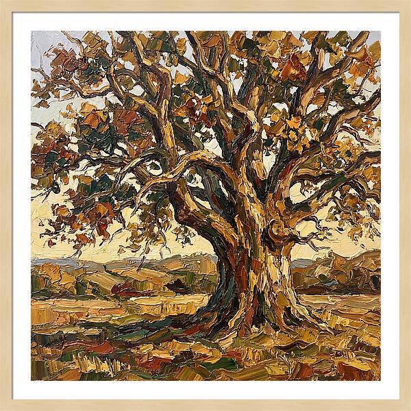 Majestic Oak Tree In Autumn