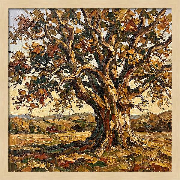 Majestic Oak Tree In Autumn