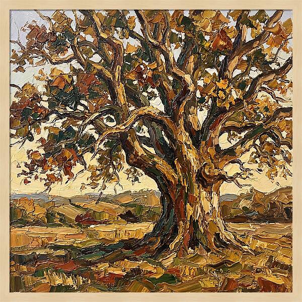 Majestic Oak Tree In Autumn